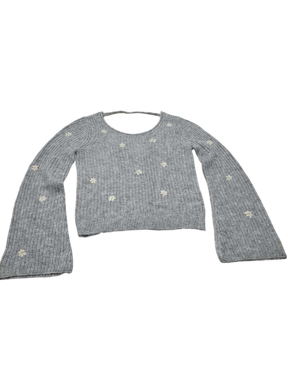 Saltwater Luxe wool alpaca blend flare sleeve embroidered sweater